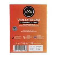EXS Barrera bucal de látex - Fresa - 1 unidad, imagen 2