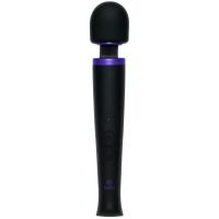Doc Johnson Power Wand recargable - Varita masajeadora de silicona ultrapotente - Negro