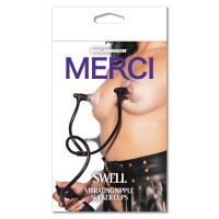Doc Johnson Swell - Copas succionadoras de pezones vibradoras automáticas - Negro/Violeta, imagen 3