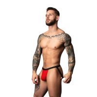 Male Power Jockstrap - L/XL - Rojo/Negro