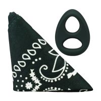 Doc Johnson The Code - Cockring de silicona con bandana - Verde cazador