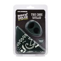 Doc Johnson The Code - Cockring de silicona con bandana - Verde cazador, imagen 2
