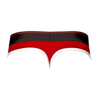 Male Power Retro Sport Tanga con paneles - Negro/Rojo, imagen 6