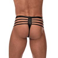 Male Power Cage Matte Tanga - L/XL - Negro, imagen 3