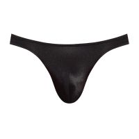 Male Power Satin Spandex Tanga Bong - Negro, imagen 5