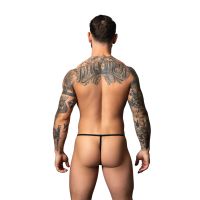 Male Power Tanga hilo wetlook - Talla única - Negro, imagen 2