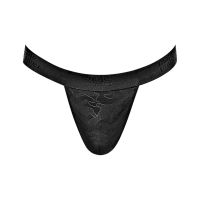 Male Power Impressions Micro G-String con Inserción V - Negro, imagen 5