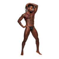 Male Power Leo - Arnés pecho goma - Talla única - Negro/Rojo, imagen 3