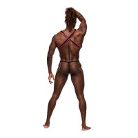 Male Power Leo - Arnés pecho goma - Talla única - Negro/Rojo, imagen 4