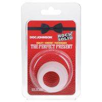 Doc Johnson The Perfect Present - Set de cockrings de silicona edición navideña, imagen 2