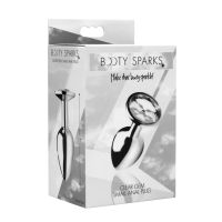 XR Brands Plug anal con gema transparente - Pequeño - Transparente, imagen 2