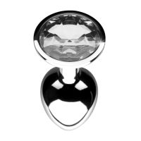 XR Brands Plug anal con gema transparente - Pequeño - Transparente, imagen 3