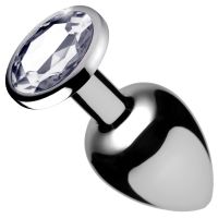 XR Brands Plug anal con gema transparente - Pequeño - Transparente, imagen 4