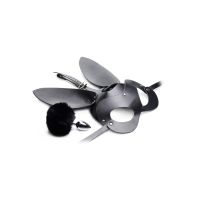 XR Brands Bunny Tail - Set de plug anal con cola y máscara de conejo