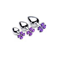 XR Brands Violet Flower - Set de plugs anales - 3 piezas
