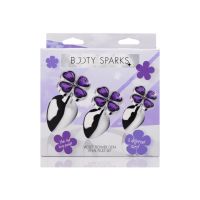XR Brands Violet Flower - Set de plugs anales - 3 piezas, imagen 2