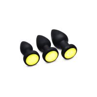 XR Brands Plug anal de silicona vibrador LED - Medio, imagen 4