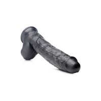 XR Brands Raging Rhino - Dildo de acero con venas - 43 cm - Negro, imagen 2