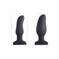 XR Brands Plug anal hinchable curvado de silicona con vibración, imagen 5