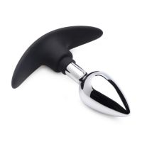 XR Brands Dark Invader - Plug anal de metal y silicona - Pequeño, imagen 3