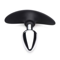 XR Brands Dark Invader - Plug anal de metal y silicona - Pequeño, imagen 4
