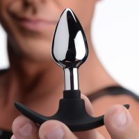 XR Brands Dark Invader - Plug anal de metal y silicona - Pequeño, imagen 6