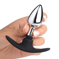 XR Brands Dark Invader - Plug anal de metal y silicona - Pequeño, imagen 7