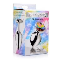 XR Brands Rainbow Prism - Plug anal de corazón - Medio, imagen 2