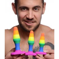 XR Brands Kit de dilatación anal - Set Rainbow de 3 plugs, imagen 3