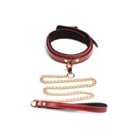 XR Brands Set de bondage 6 piezas burdeos con esposas, collar y correa, imagen 5