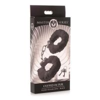 XR Brands Esposas peludas de acero - Negro, imagen 2