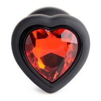 XR Brands Silicona Vibrador Corazón Rojo - Plug Anal con Mando a Distancia - Pequeño, imagen 3