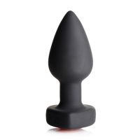 XR Brands Silicona Vibrador Corazón Rojo - Plug Anal con Mando a Distancia - Pequeño, imagen 4