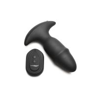 XR Brands Butt Slider - Plug de silicona con anillo deslizante - Negro
