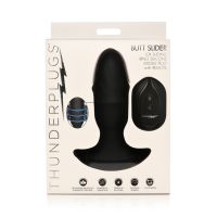 XR Brands Butt Slider - Plug de silicona con anillo deslizante - Negro, imagen 3