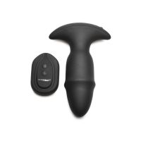 XR Brands Butt Slider - Plug de silicona con anillo deslizante - Negro, imagen 4