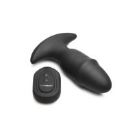 XR Brands Butt Slider - Plug de silicona con anillo deslizante - Negro, imagen 5