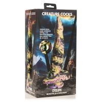 XR Brands Cyclops Monster - Dildo de Silicona - Amarillo/Púrpura/Negro, imagen 2