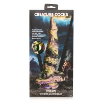 XR Brands Cyclops Monster - Dildo de Silicona - Amarillo/Púrpura/Negro, imagen 3