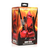 XR Brands Horny Devil - Dildo de silicona demonio - Rojo, imagen 6