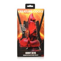 XR Brands Horny Devil - Dildo de silicona demonio - Rojo, imagen 7