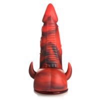 XR Brands Horny Devil - Dildo de silicona demonio - Rojo, imagen 3