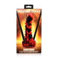 XR Brands Demon Rising - Dildo de Dragón Escamoso de Silicona - Rojo/Negro, imagen 3
