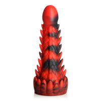 XR Brands Demon Rising - Dildo de Dragón Escamoso de Silicona - Rojo/Negro, imagen 4
