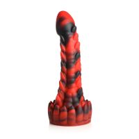 XR Brands Demon Rising - Dildo de Dragón Escamoso de Silicona - Rojo/Negro, imagen 6