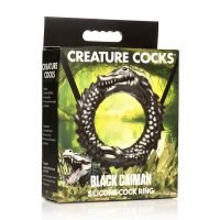 XR Brands Black Caiman - Cockring de silicona - Negro, imagen 6