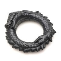 XR Brands Black Caiman - Cockring de silicona - Negro, imagen 2