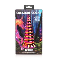 XR Brands Twilight - Dildo de cristal arcoíris, imagen 7