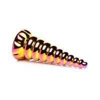 XR Brands Twilight - Dildo de cristal arcoíris, imagen 2
