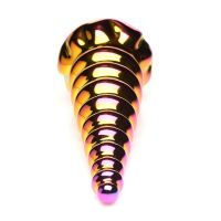 XR Brands Twilight - Dildo de cristal arcoíris, imagen 5